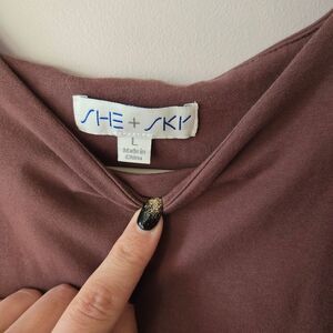 She + Sky Brown Top